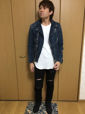 「Buffalo Bobs（バッファローボブズ）のアイテム（ジャケット/アウター）」を使った、HIROKIさん（メンズ・179cm・20代）の秋コーディネート