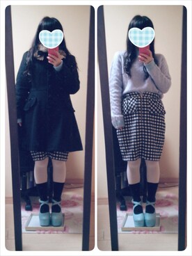 「F i.n.t（フィント）のアイテム（その他アウター）」を使った、しまこさん（レディース・146cm）の冬コーディネート