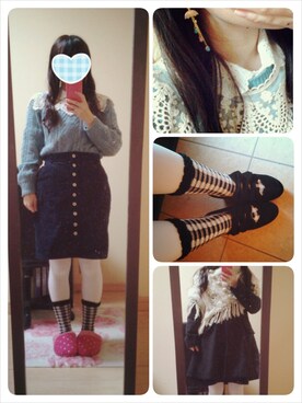 「F i.n.t（フィント）のアイテム（その他アウター）」を使った、しまこさん（レディース・146cm）の冬コーディネート