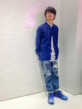 「ユナイテッドアローズ」｜「アイテム（その他シューズ）」を使った、UNITED ARROWS 原宿本店メンズ館  STAFFさん（メンズ・165cm）の春コーディネート