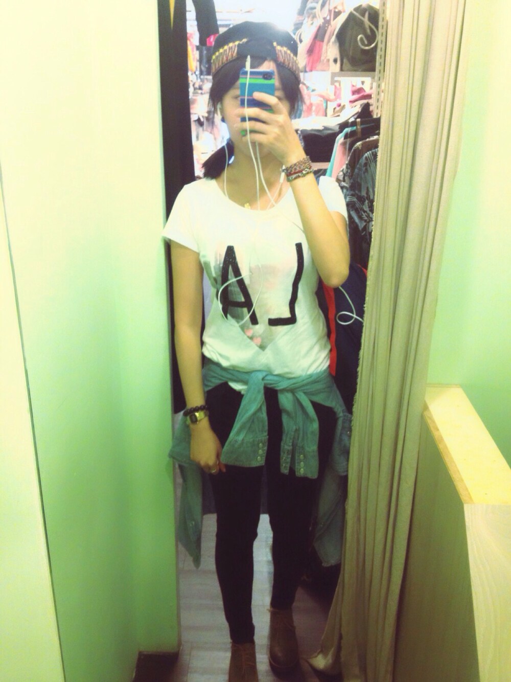 「ootd」｜「H&Mのアイテム（Tシャツ/カットソー、ホワイト系）」を使った、Aasta ＊Asukaさん（レディース・162cm）の夏コーディネートの1枚目の写真