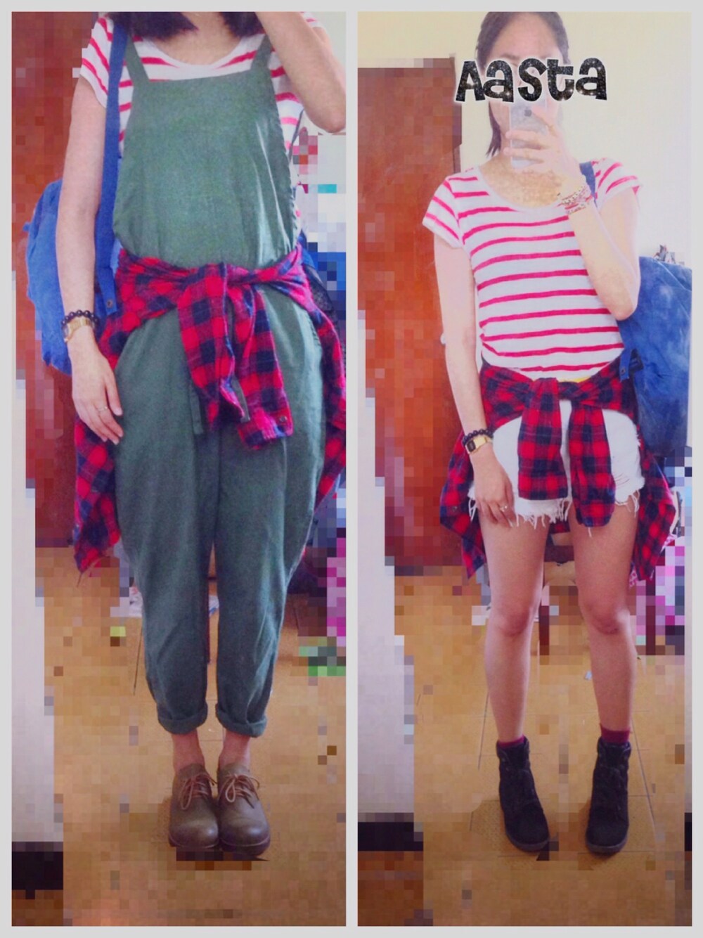 「ootd、schoolday」｜「Mason ApartmentのKanken（バックパック/リュック、ブルー系）」を使った、Aasta ＊Asukaさん（レディース・162cm）の秋コーディネートの1枚目の写真