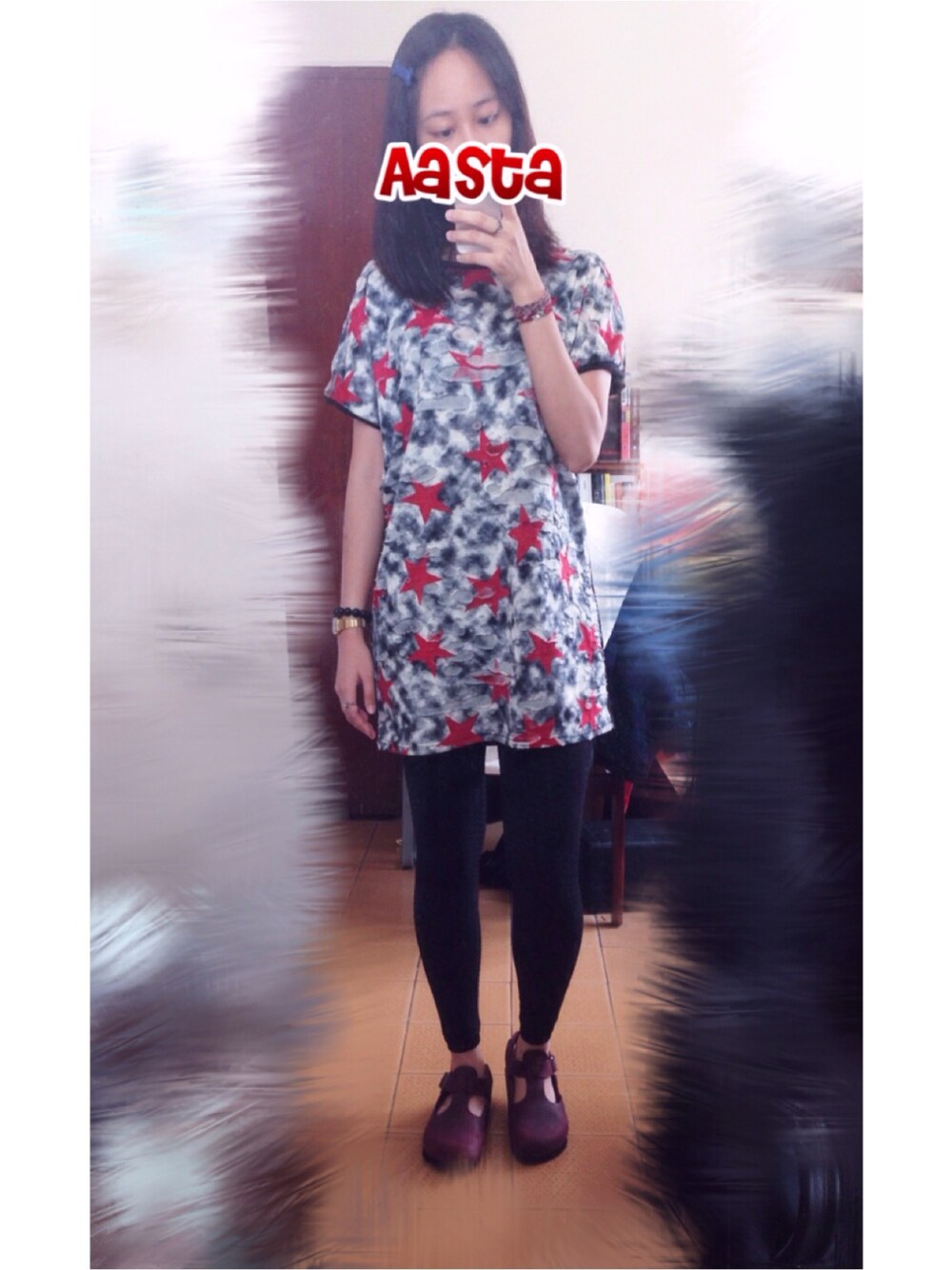 「ootd、birkenstock」｜「BIRKENSTOCKのアイテム（シューズ、レッド系）」を使った、Aasta ＊Asukaさん（レディース・162cm）の秋コーディネートの1枚目の写真