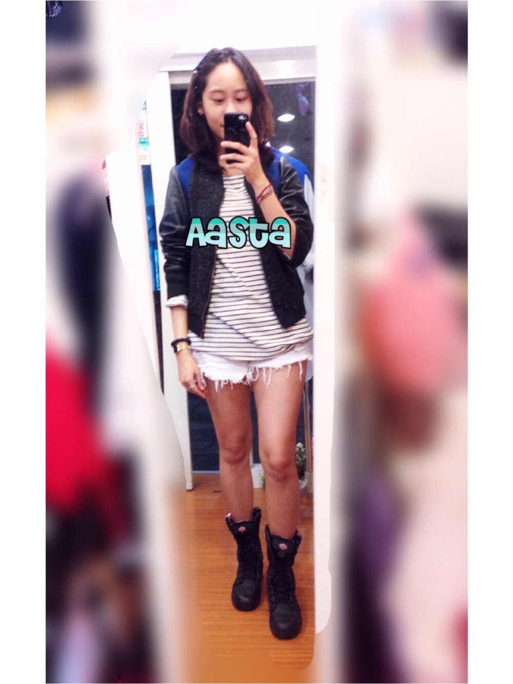 「autumn、college」｜「PALLADIUMのアイテム（ブーツ、ブラック系）」を使った、Aasta ＊Asukaさん（レディース・162cm）の秋コーディネートの1枚目の写真