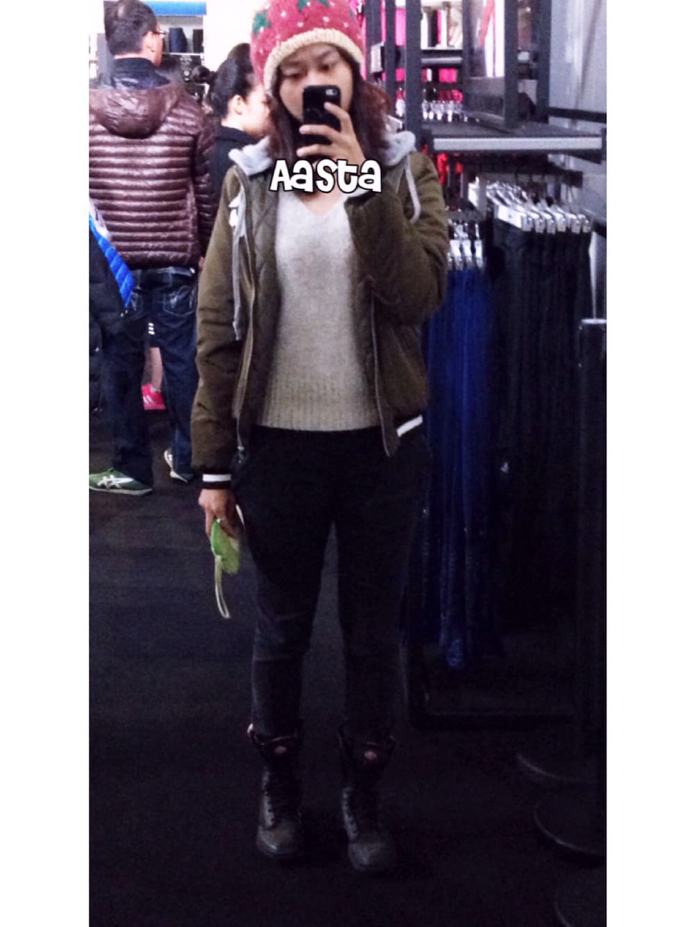 「ootd、winter wearing」｜「PALLADIUMのアイテム（ブーツ、ブラック系）」を使った、Aasta ＊Asukaさん（レディース・162cm）の冬コーディネートの1枚目の写真