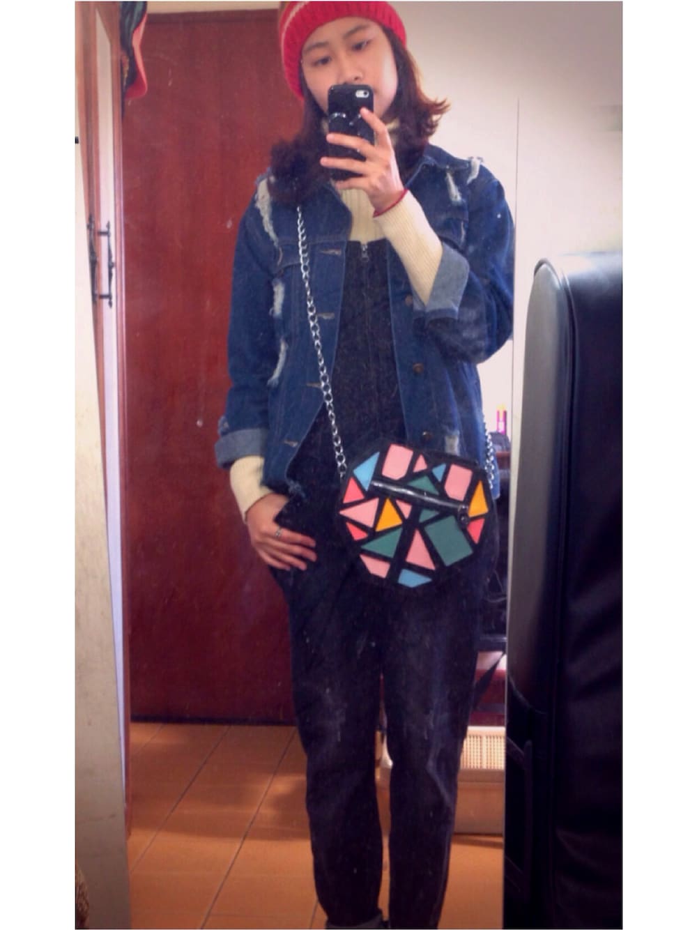 「ootd」｜「ZARAのアイテム（ジャケット/アウター、ブルー系）」を使った、Aasta ＊Asukaさん（レディース・162cm）の冬コーディネートの1枚目の写真