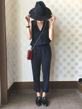 「Daniel Wellington（ダニエルウェリントン）の【Daniel Wellington】レザーバンド３６ＭＭ（アナログ腕時計）」を使った、ayunさん（レディース・155cm）の夏コーディネート