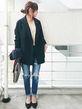 「N.（N. Natural Beauty Basic）（エヌエヌナチュラルビューティーベーシック）のアイテム（その他アウター）」を使った、Ayaさん（レディース・151cm）の冬コーディネート