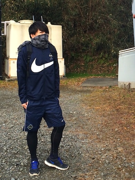 「F.C.R.B.（エフシーアールビー）のアイテム（ブルゾン）」を使った、カズさん（メンズ・177cm）の冬コーディネート