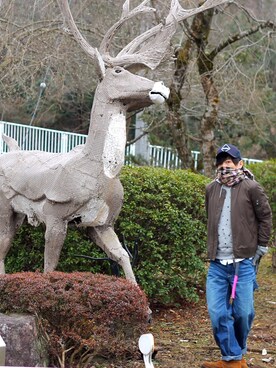 「marka（マーカ）のアイテム（ブーツ）」を使った、カズさん（メンズ・177cm）の冬コーディネート