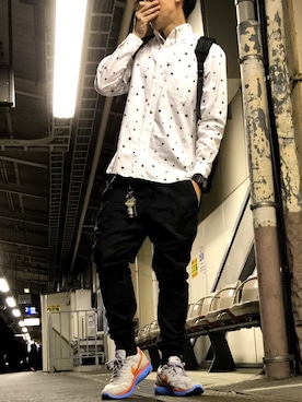 「uniform experiment」｜「アイテム（財布/小物）」を使った、カズさん（メンズ・177cm）の秋コーディネート