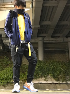 「uniform experiment」｜「アイテム（財布/小物）」を使った、カズさん（メンズ・177cm）の秋コーディネート