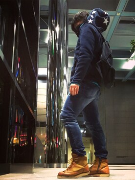 「uniform experiment」｜「アイテム（ブルゾン）」を使った、カズさん（メンズ・177cm）の冬コーディネート