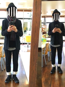 「JUN OKAMOTO（ジュンオカモト）のアイテム（パンツ）」を使った、masayan さん（メンズ・171cm）の冬コーディネート