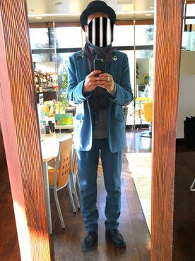 「JUN OKAMOTO（ジュンオカモト）のアイテム（パンツ）」を使った、masayan さん（メンズ・171cm）の冬コーディネート