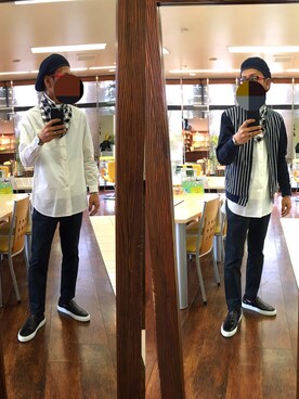 「JUN OKAMOTO（ジュンオカモト）のアイテム（パンツ）」を使った、masayan さん（メンズ・171cm）の春コーディネート