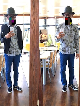 「SLICK（スリック）のアイテム（ノーカラージャケット）」を使った、masayan さん（メンズ・171cm）の春コーディネート