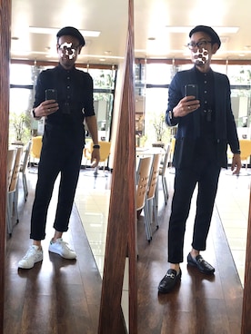 「アイテム（モカシン/デッキシューズ）」を使った、masayan さん（メンズ・171cm）の夏コーディネート