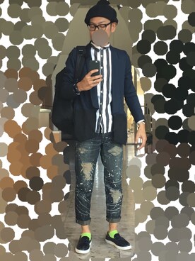 「SANLDK（サンエルディーケー）のアイテム」を使った、masayan さん（メンズ・171cm）の夏コーディネート