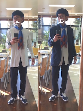 「JUN OKAMOTO（ジュンオカモト）のアイテム（パンツ）」を使った、masayan さん（メンズ・171cm）の秋コーディネート