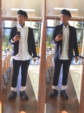 「JUN OKAMOTO（ジュンオカモト）のアイテム（パンツ）」を使った、masayan さん（メンズ・171cm）の冬コーディネート