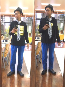 「JUN OKAMOTO（ジュンオカモト）のアイテム（パンツ）」を使った、masayan さん（メンズ・171cm）の冬コーディネート