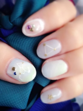 「ブルー x ホワイト」｜(*'ω'*)さん（レディース・159cm）の夏コーディネート