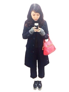 「ルーズソックス」｜「アイテム（その他アウター）」を使った、miiさん（レディース・162cm）の冬コーディネート