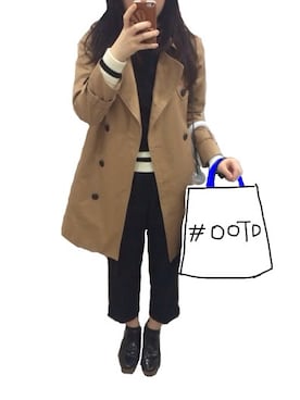 「ボンディング」｜「アイテム（トレンチコート）」を使った、miiさん（レディース・162cm）の春コーディネート