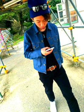 「BEN DAVIS（ベンデイビス）のアイテム（デニムジャケット）」を使った、Rikiyaさん（メンズ・170cm）の春コーディネート