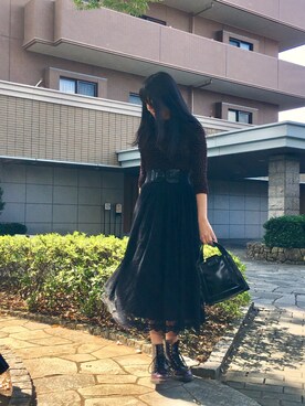 「アイテム（その他トップス、ブラウン系）」を使った、焼ぷりんさん（レディース・170cm）の秋コーディネート