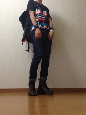 「アイテム（バングル/リストバンド）」を使った、ryoh.sさん（メンズ・170cm・20代）の春コーディネート