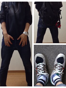 「THREE BLIND MICE（スリーブラインドマイス）のアイテム（スウェット）」を使った、ryoh.sさん（メンズ・170cm）の夏コーディネート