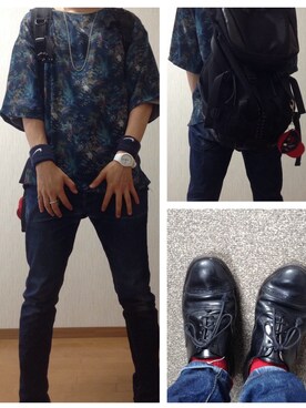 「アイテム（バングル/リストバンド）」を使った、ryoh.sさん（メンズ・170cm・20代）の夏コーディネート