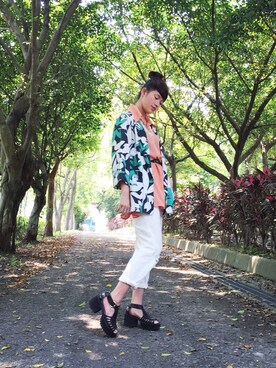 「kimono」｜「アイテム（サンダル）」を使った、#HeidiStyleさん（レディース・163cm）の春コーディネート