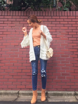 「rag & bone（ラグアンドボーン）のアイテム（ブーツ）」を使った、Honey_conaさん（レディース・164cm）の秋コーディネート