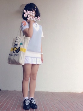 「Mila Owen」｜「アイテム（その他）」を使った、☁️ショコ☁️さん（レディース・155cm）の夏コーディネート