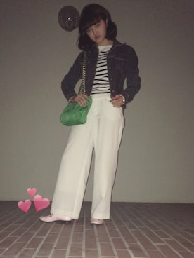 「プラダ」｜「アイテム（ハンチング/ベレー帽）」を使った、☁️ショコ☁️さん（レディース・155cm）の春コーディネート