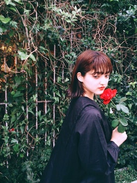 「rose」｜「アイテム（その他）」を使った、☁️ショコ☁️さん（レディース・155cm）の春コーディネート