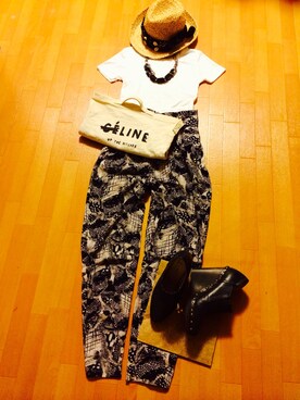 「LILY BROWN（リリーブラウン）のアイテム（ブーティ）」を使った、まいまいさん（レディース・154cm）の夏コーディネート