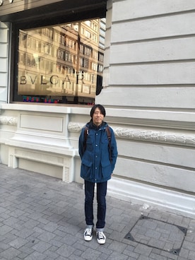 「PENFIELD USA（ペンフィールドユーエスエー）のアイテム」を使った、Eddie さん（メンズ・168cm）の秋コーディネート