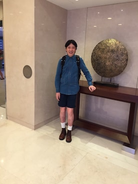 「TOPMAN（トップマン）のアイテム（カーゴパンツ）」を使った、Eddie さん（メンズ・168cm）の秋コーディネート