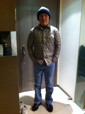 「JUNYA WATANABE MAN（ジュンヤワタナベマン）のアイテム（ニットキャップ/ビーニー）」を使った、Eddie さん（メンズ・168cm）の秋コーディネート