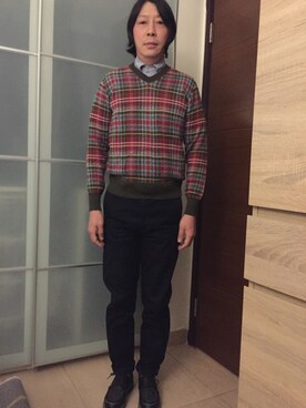 「JUNYA WATANABE MAN（ジュンヤワタナベマン）のアイテム（ニット/セーター）」を使った、Eddie さん（メンズ・168cm）の秋コーディネート