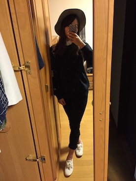 「FLOVE（フローブ）のアイテム（帽子）」を使った、さわだしさん（レディース・164cm）の秋コーディネート