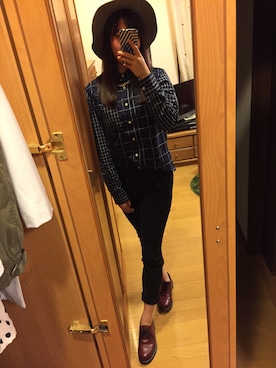 「FLOVE（フローブ）のアイテム（帽子）」を使った、さわだしさん（レディース・164cm）の秋コーディネート