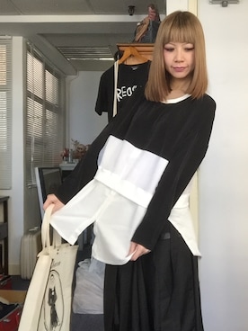 「holiday」｜「アイテム（その他トップス）」を使った、ekeeさん（レディース・166cm）の冬コーディネート