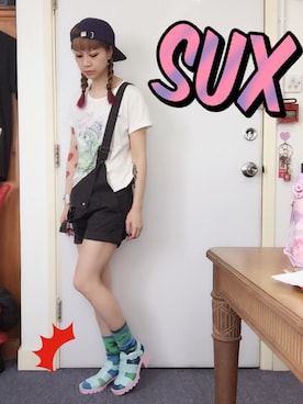 「FINAL HOME（ファイナルホーム）のアイテム（オールインワン・サロペット）」を使った、ekeeさん（レディース・166cm）の夏コーディネート