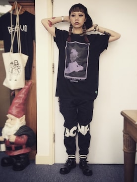 「meeh（ミー）のアイテム」を使った、ekeeさん（レディース・166cm）の夏コーディネート