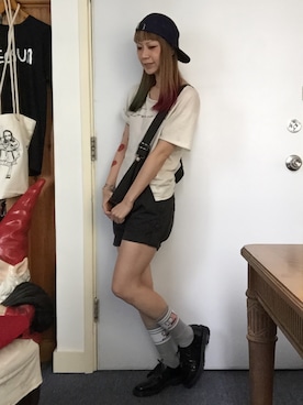 「meeh（ミー）のアイテム」を使った、ekeeさん（レディース・166cm）の夏コーディネート